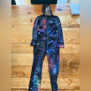 Galaxy Print Zip-Up Ski Under Layer